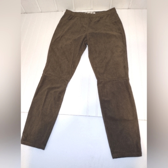 Max Studio women's olive green stretchy pull on leggings size(L) - Picture 14 of 14